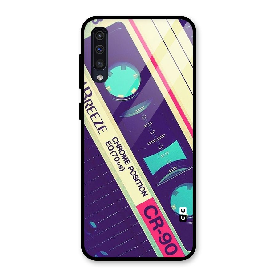 Old Casette Shade Glass Back Case for Galaxy A50s