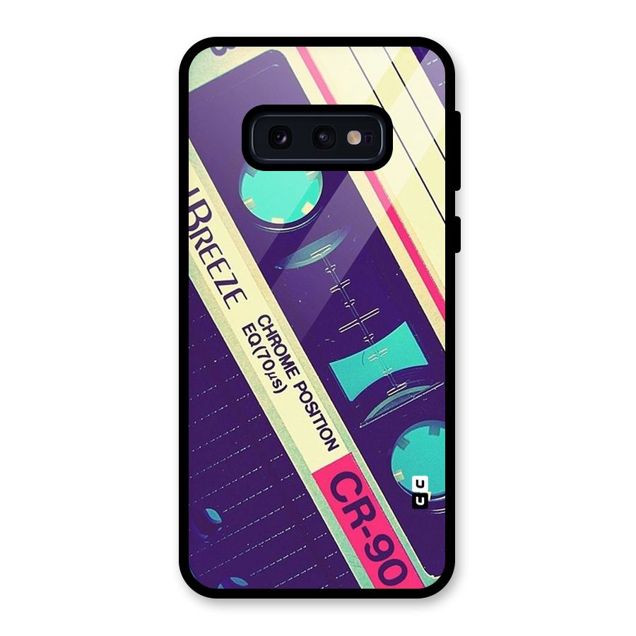 Old Casette Shade Glass Back Case for Galaxy S10e