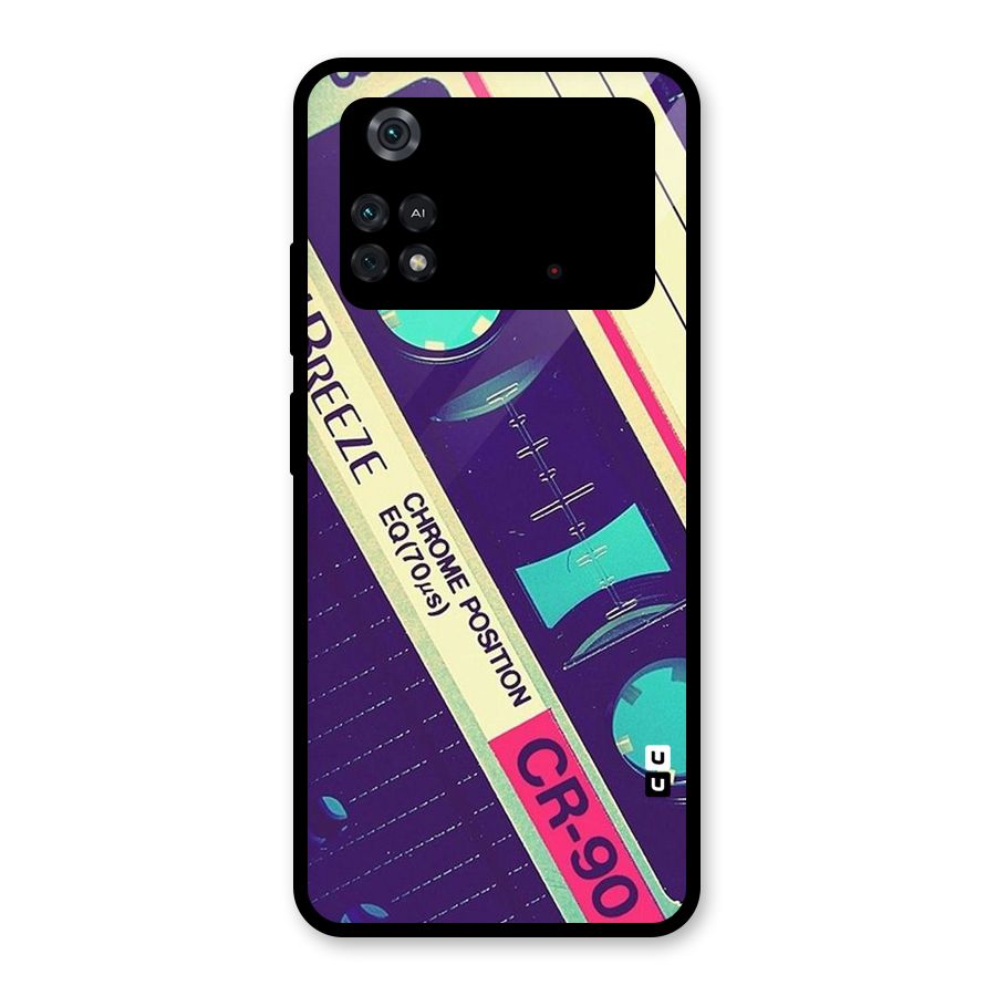 Old Casette Shade Glass Back Case for Poco M4 Pro 4G
