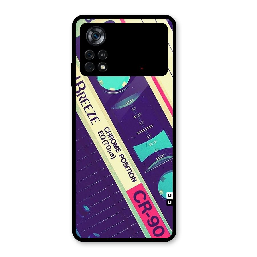Old Casette Shade Glass Back Case for Poco X4 Pro 5G