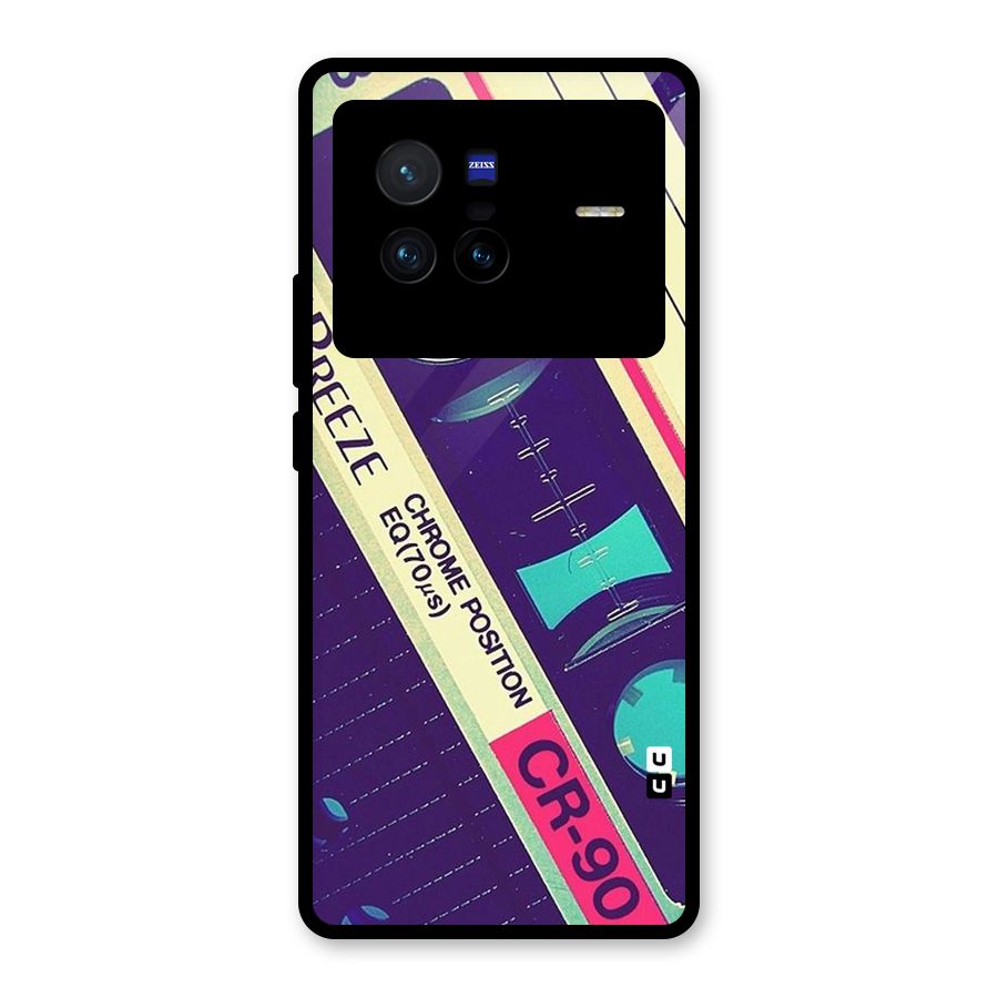 Old Casette Shade Glass Back Case for Vivo X80