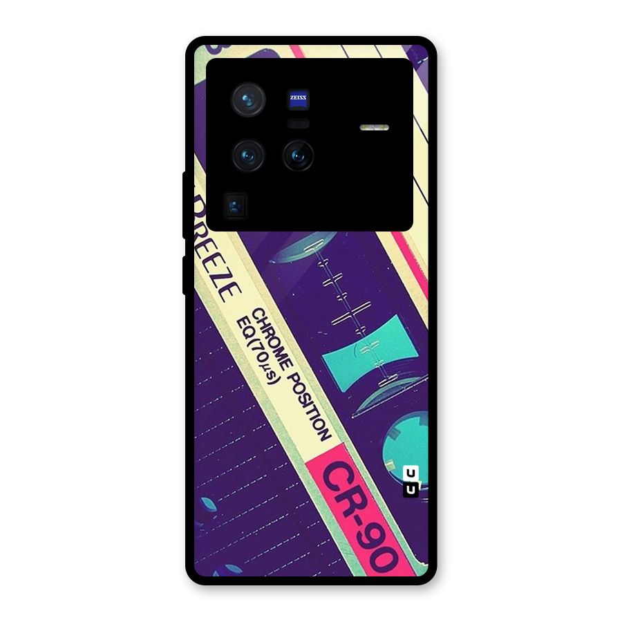Old Casette Shade Glass Back Case for Vivo X80 Pro