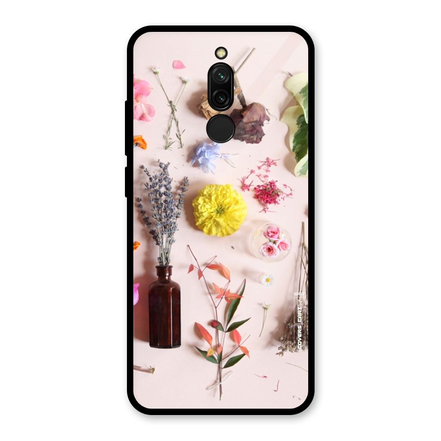 Old Petals Glass Back Case for Redmi 8