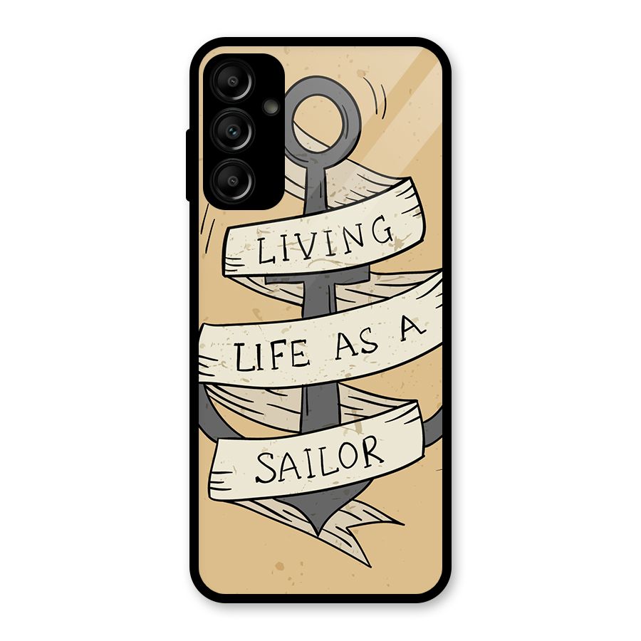 Old School Anchor Glass Back Case for Galaxy A14 5G