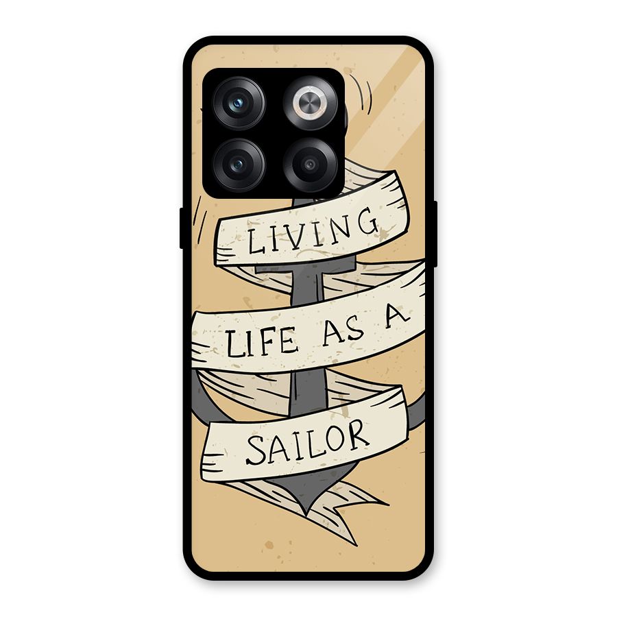 Old School Anchor Glass Back Case for OnePlus 10T