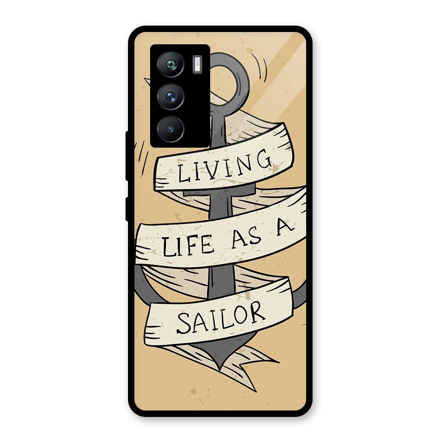 Old School Anchor Glass Back Case for Vivo iQOO 9 SE