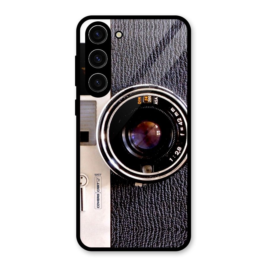 Old School Camera Glass Back Case for Galaxy S23 Plus