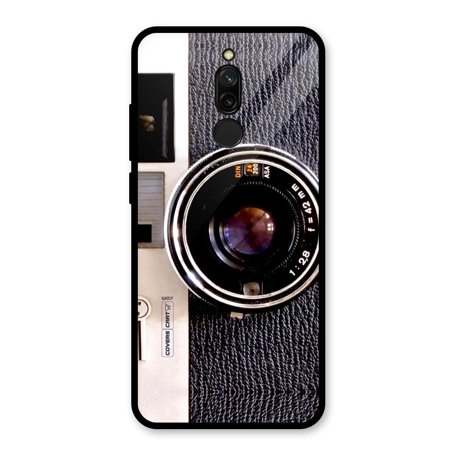 Old School Camera Glass Back Case for Redmi 8