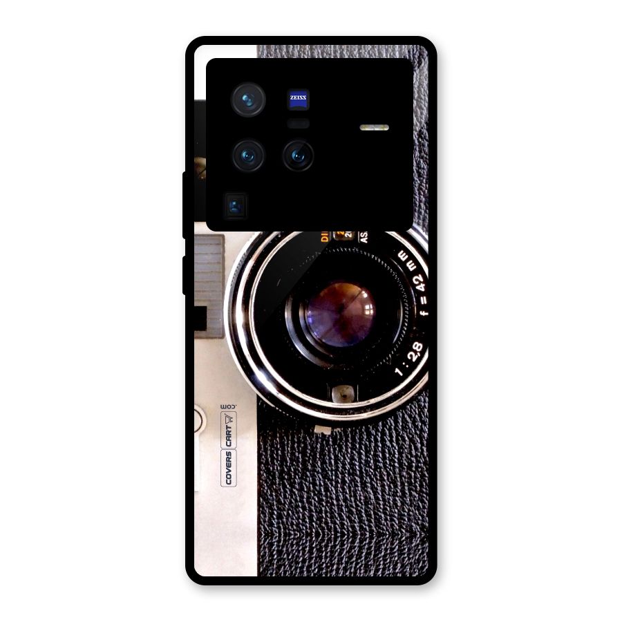 Old School Camera Glass Back Case for Vivo X80 Pro