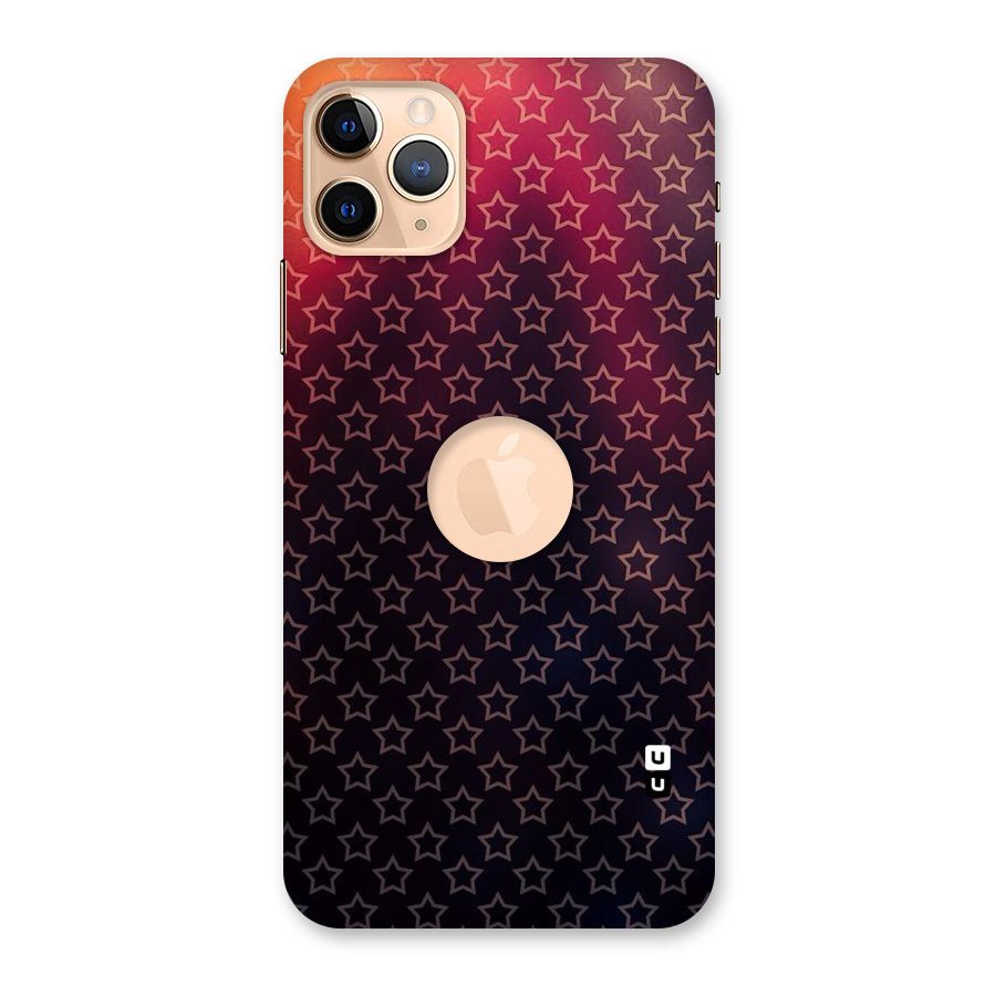 Ombre Stars Back Case for iPhone 11 Pro Max Logo Cut