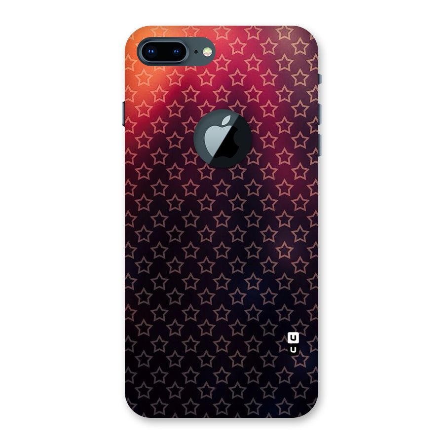 Ombre Stars Back Case for iPhone 7 Plus Logo Cut
