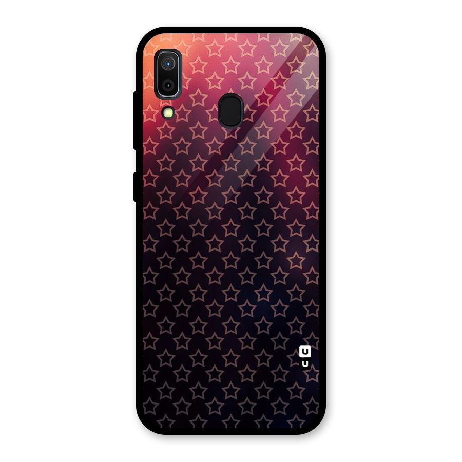Ombre Stars Glass Back Case for Galaxy A30