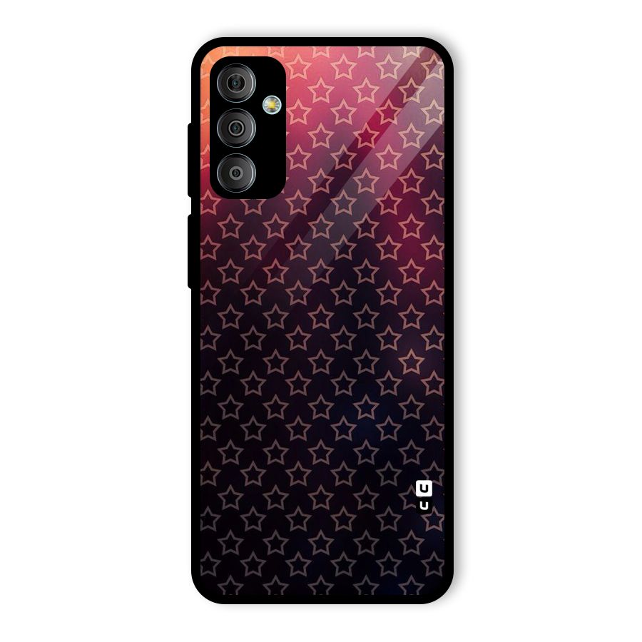 Ombre Stars Glass Back Case for Galaxy F23