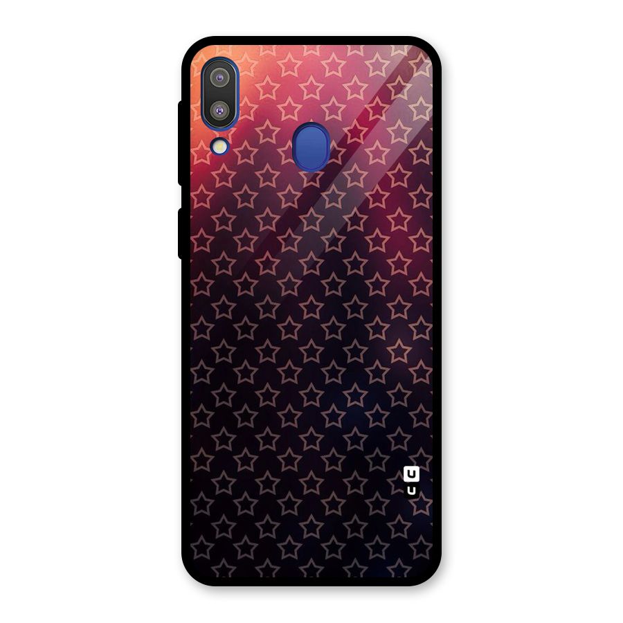 Ombre Stars Glass Back Case for Galaxy M20