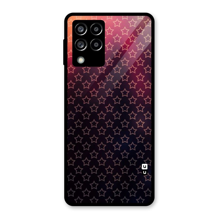 Ombre Stars Glass Back Case for Galaxy M53 5G