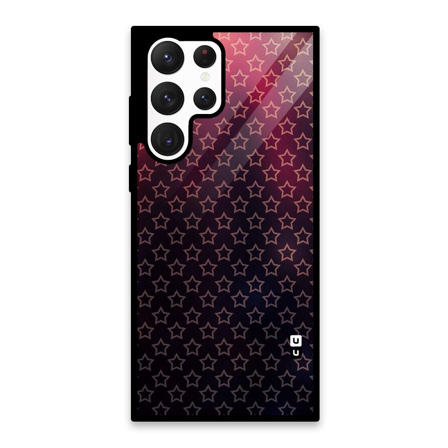 Ombre Stars Glass Back Case for Galaxy S22 Ultra 5G