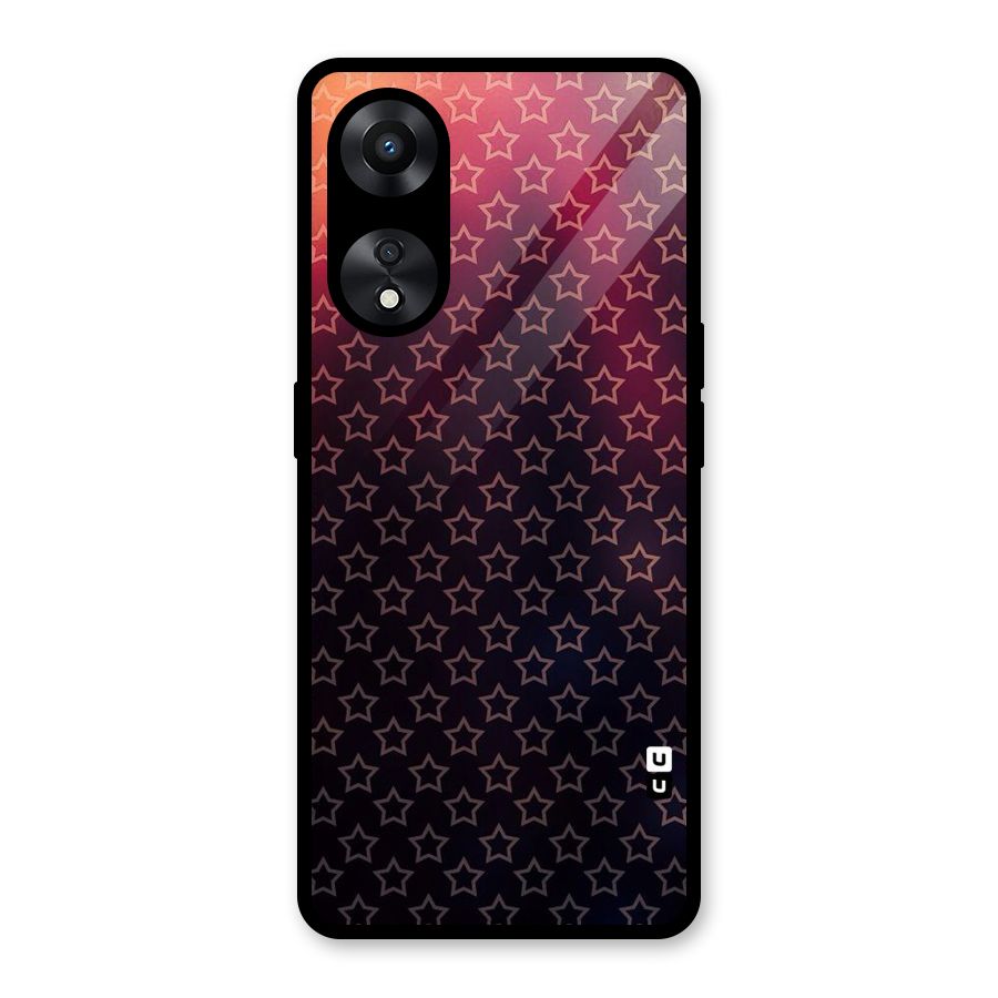 Ombre Stars Glass Back Case for Oppo A78