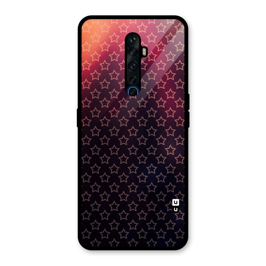 Ombre Stars Glass Back Case for Oppo Reno2 Z
