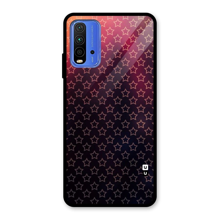 Ombre Stars Glass Back Case for Redmi 9 Power