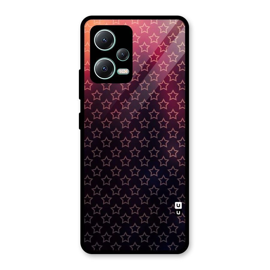 Ombre Stars Glass Back Case for Redmi Note 12 5G