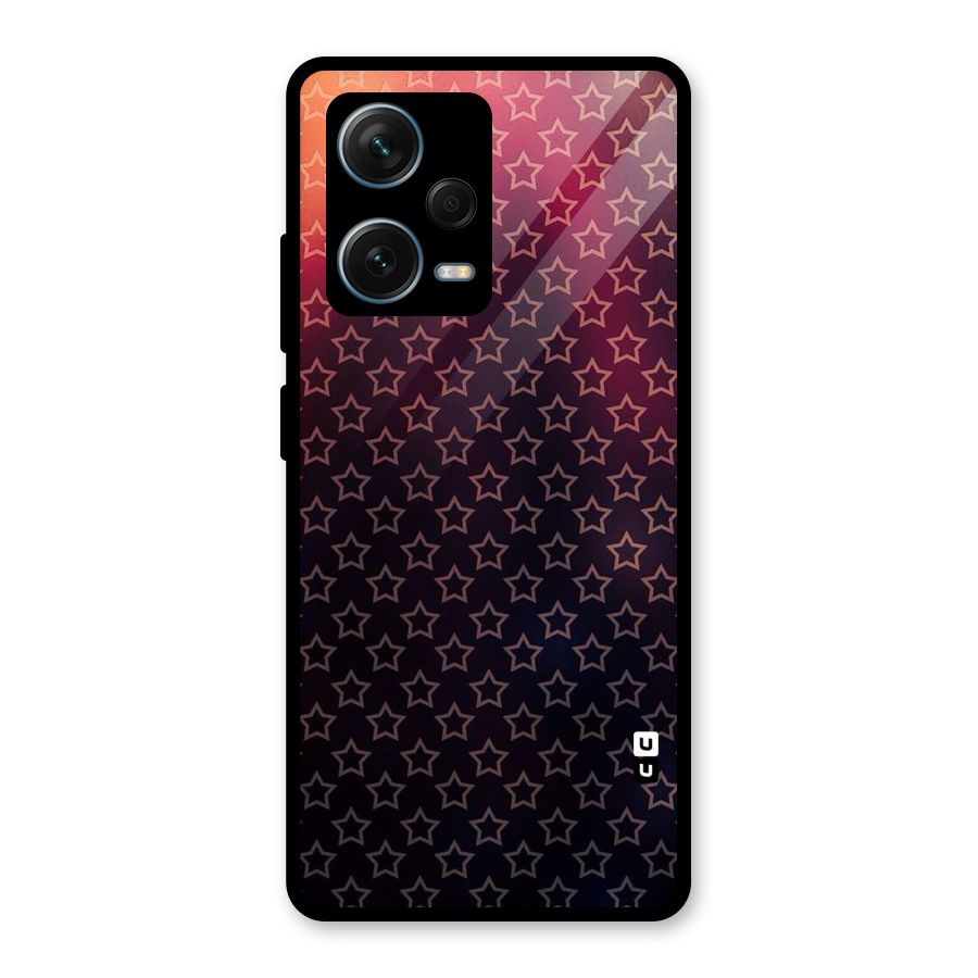 Ombre Stars Glass Back Case for Redmi Note 12 Pro Plus 5G