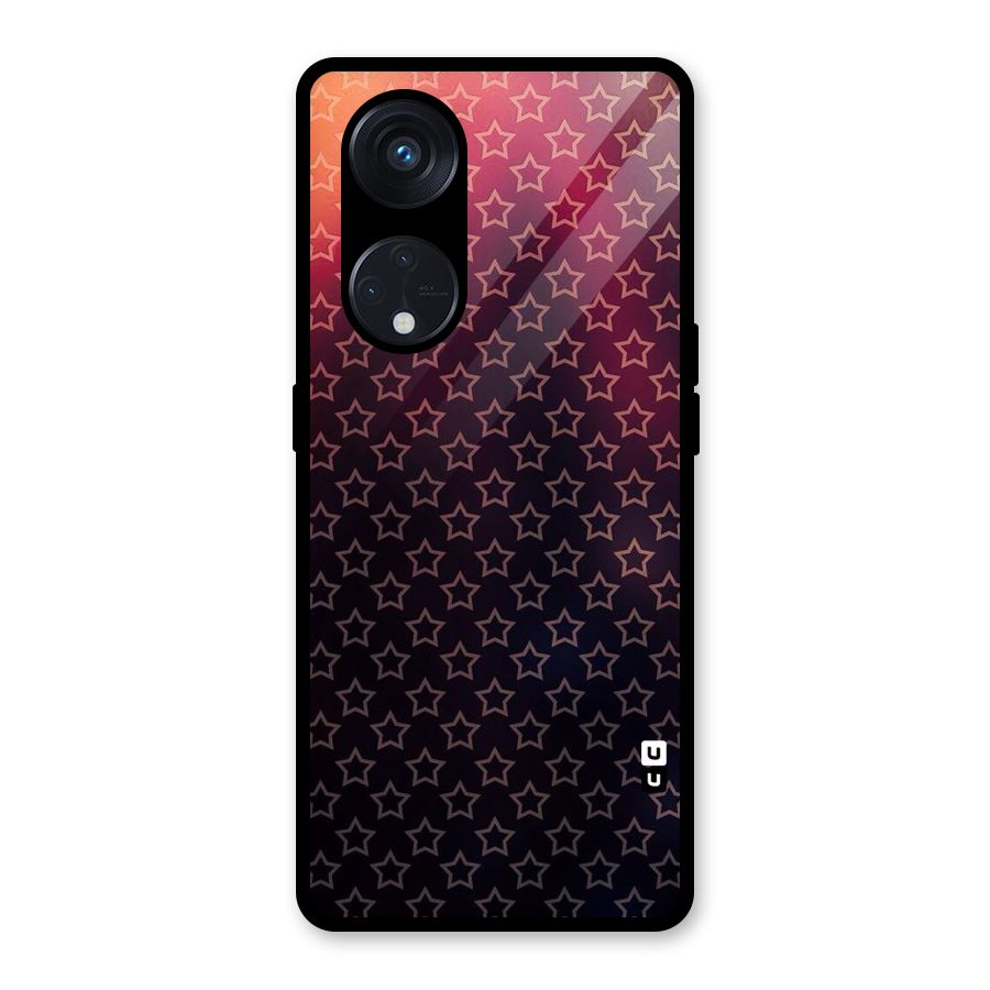 Ombre Stars Glass Back Case for Reno8 T 5G