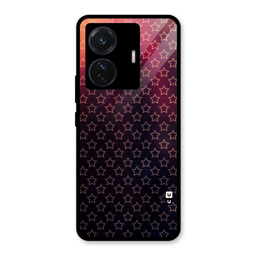 Ombre Stars Glass Back Case for Vivo T1 Pro