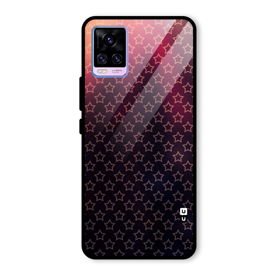 Ombre Stars Glass Back Case for Vivo V20 Pro