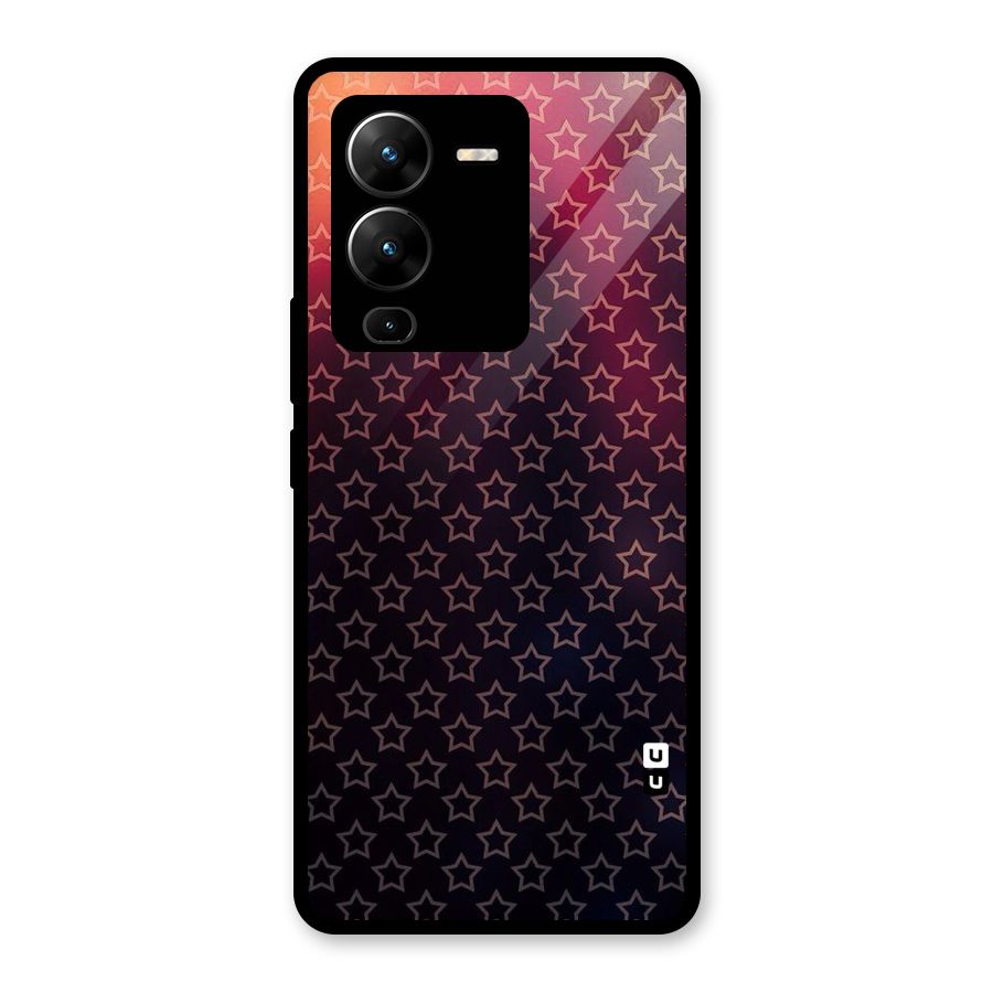 Ombre Stars Glass Back Case for Vivo V25 Pro