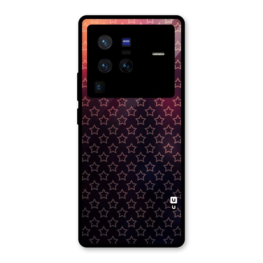 Ombre Stars Glass Back Case for Vivo X80 Pro