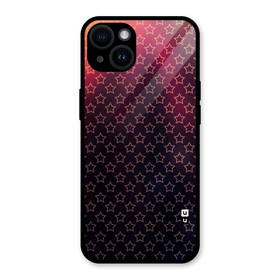 Ombre Stars Glass Back Case for iPhone 14