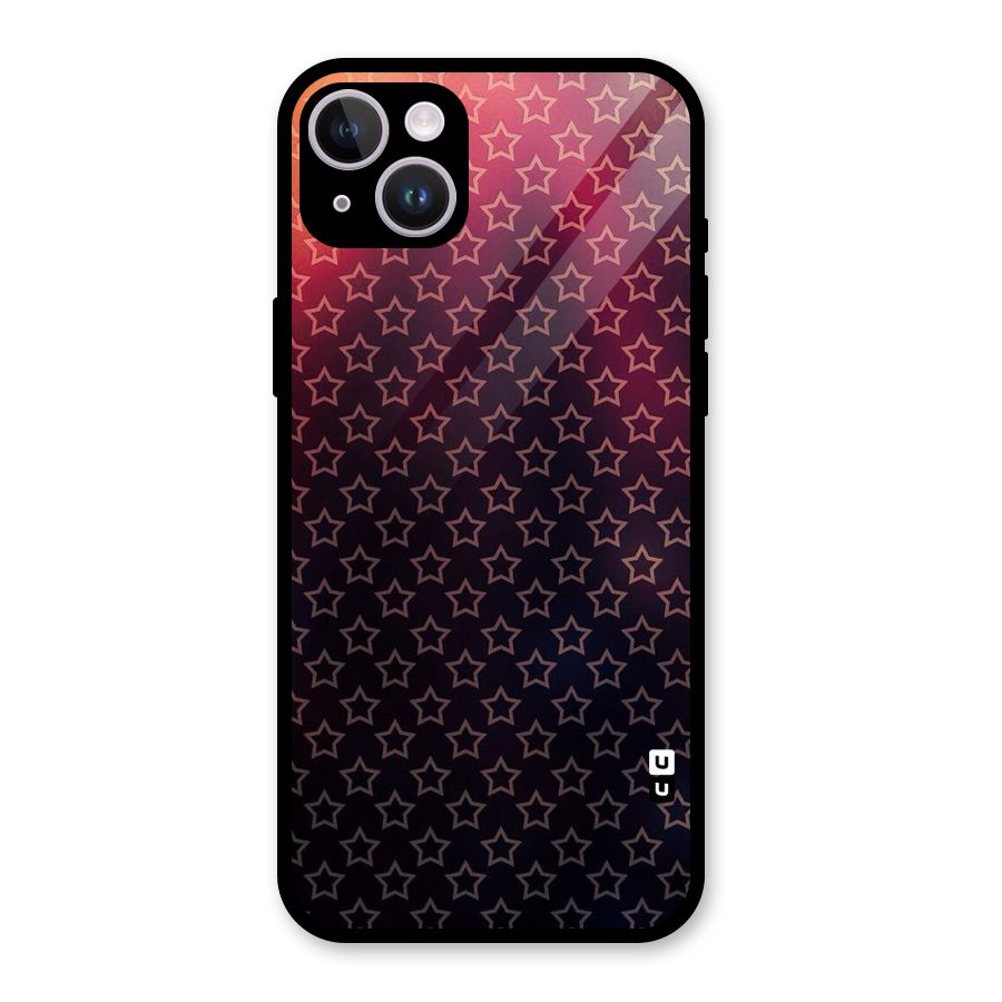 Ombre Stars Glass Back Case for iPhone 14 Plus