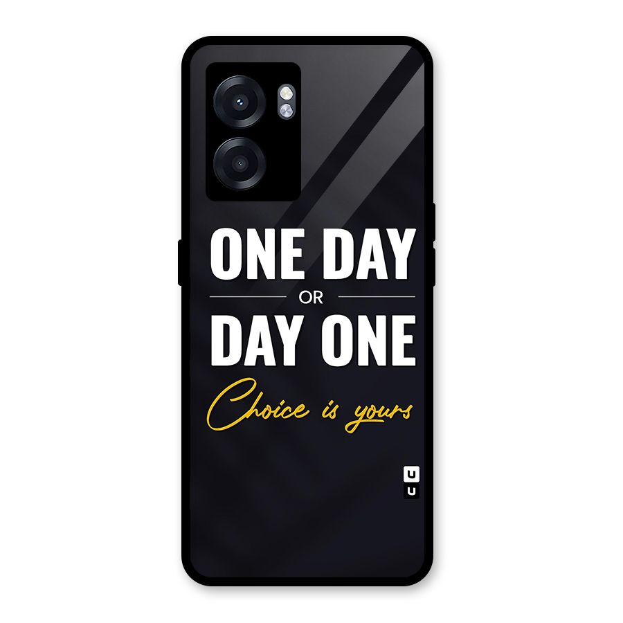 One Day or Day One Glass Back Case for Realme Narzo 50 5G