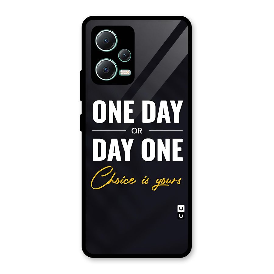 One Day or Day One Glass Back Case for Redmi Note 12 5G