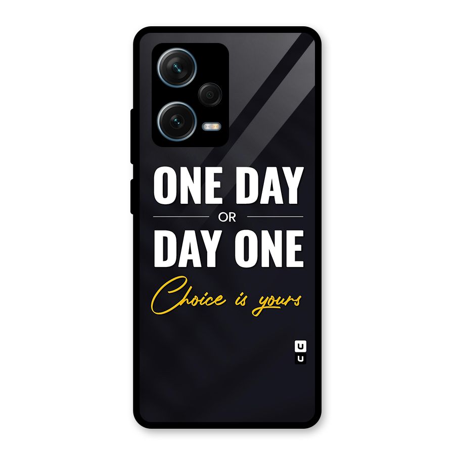 One Day or Day One Glass Back Case for Redmi Note 12 Pro Plus 5G