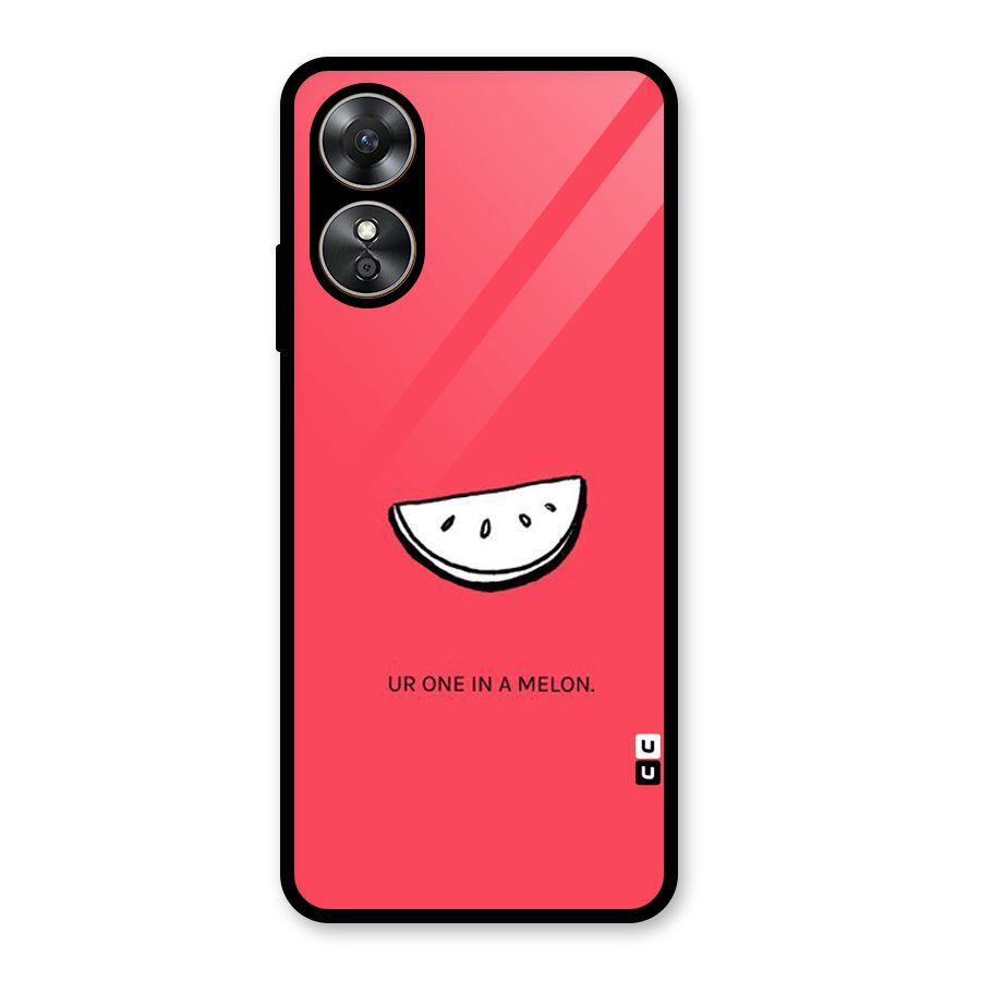 One In Melon Glass Back Case for Oppo A17