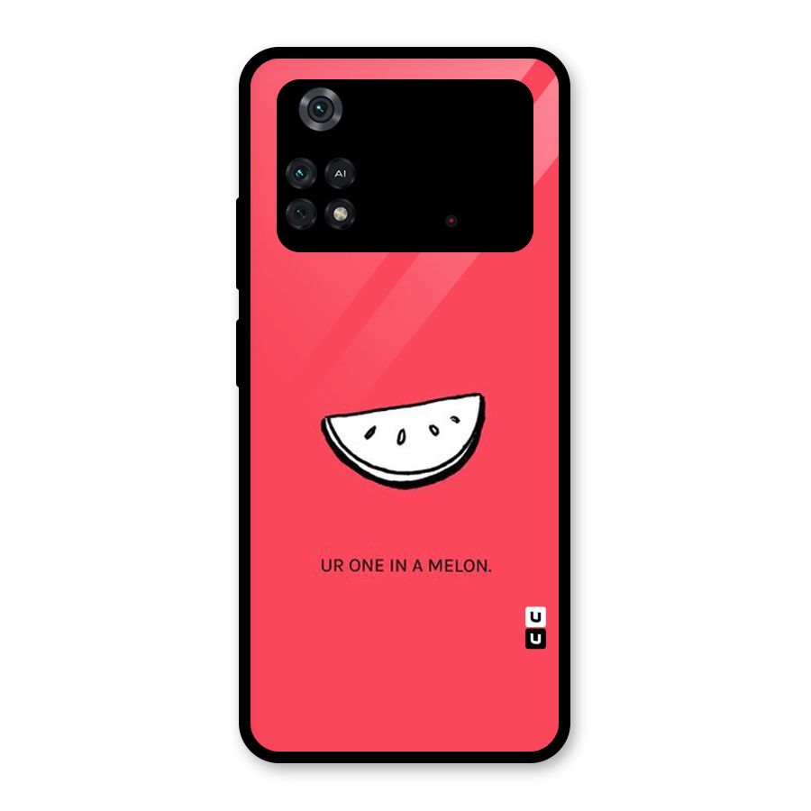 One In Melon Glass Back Case for Poco M4 Pro 4G