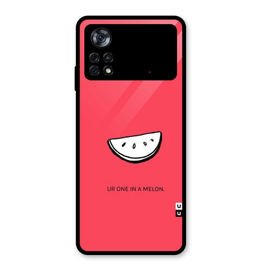 One In Melon Glass Back Case for Poco X4 Pro 5G