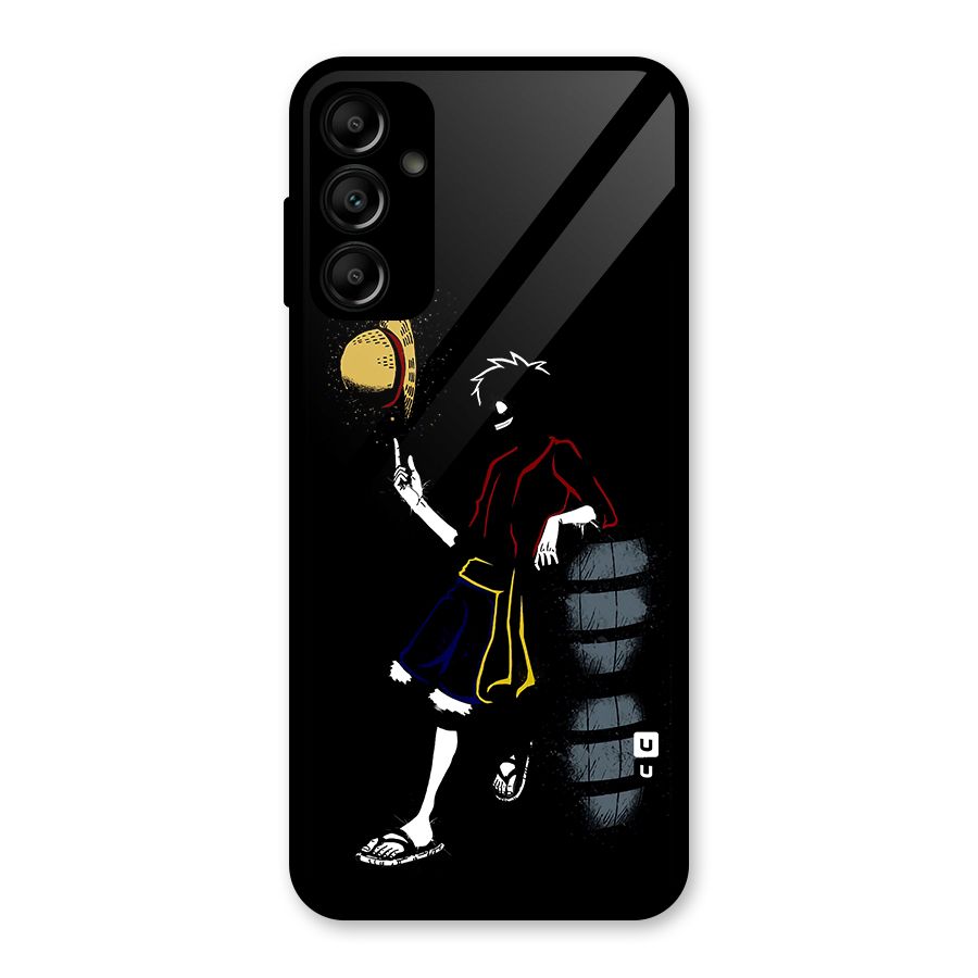 One Piece Luffy Style Glass Back Case for Galaxy A14 5G