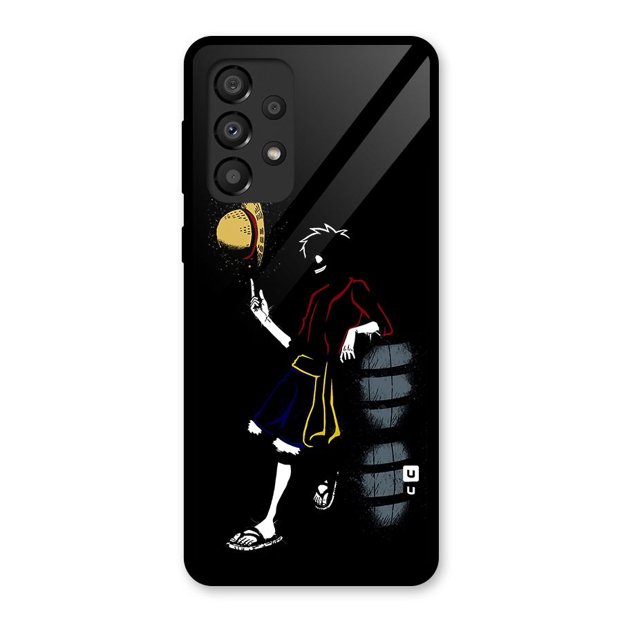 One Piece Luffy Style Glass Back Case for Galaxy A33 5G