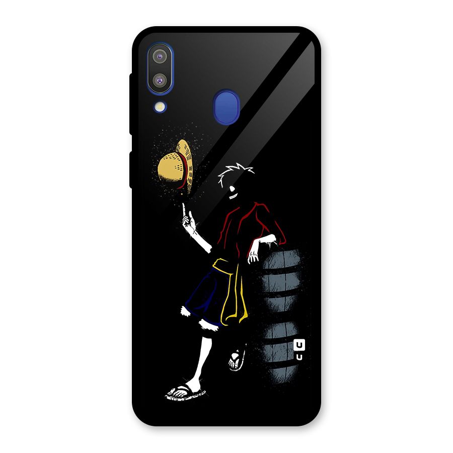 One Piece Luffy Style Glass Back Case for Galaxy M20