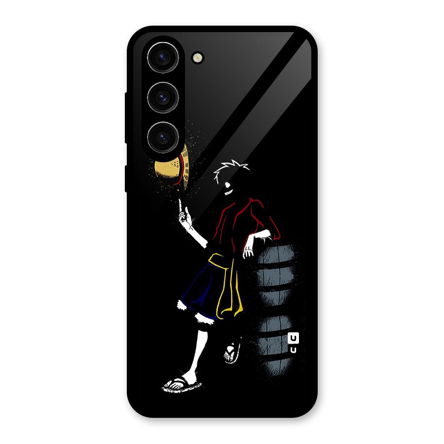 One Piece Luffy Style Glass Back Case for Galaxy S23 Plus
