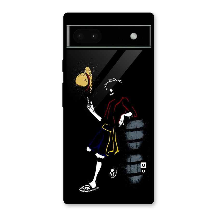 One Piece Luffy Style Glass Back Case for Google Pixel 6a