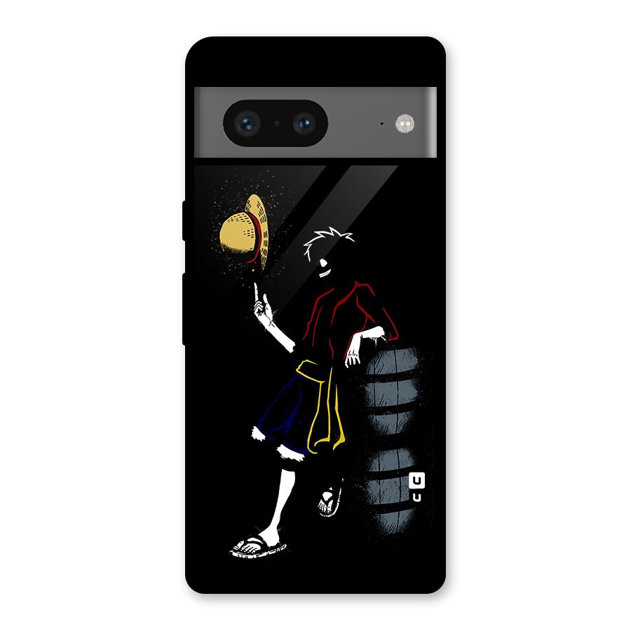 One Piece Luffy Style Glass Back Case for Google Pixel 7