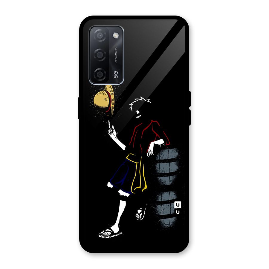 One Piece Luffy Style Glass Back Case for Oppo A53s 5G