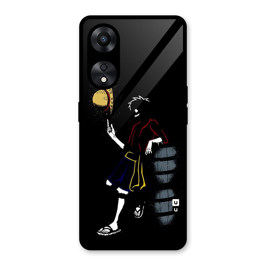 One Piece Luffy Style Glass Back Case for Oppo A78