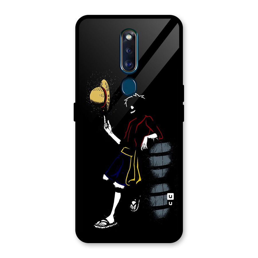 One Piece Luffy Style Glass Back Case for Oppo F11 Pro