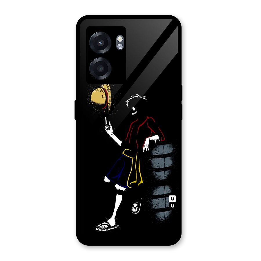 One Piece Luffy Style Glass Back Case for Oppo K10 (5G)