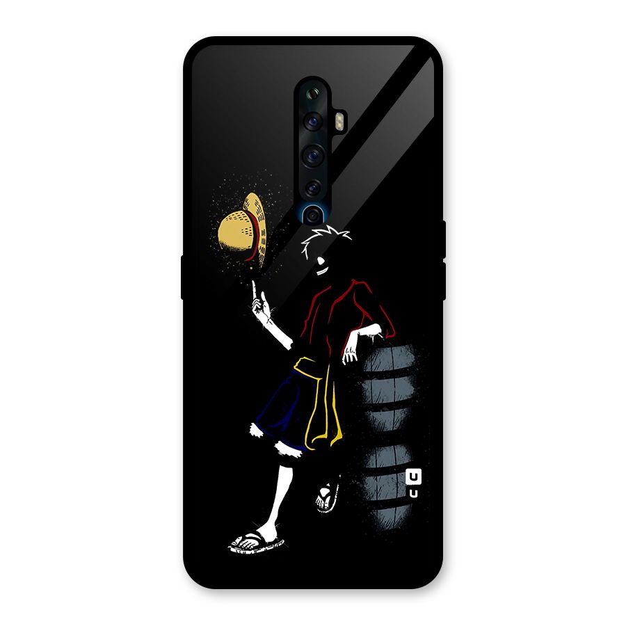 One Piece Luffy Style Glass Back Case for Oppo Reno2 F