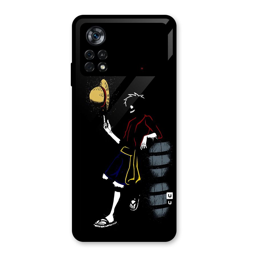 One Piece Luffy Style Glass Back Case for Poco X4 Pro 5G